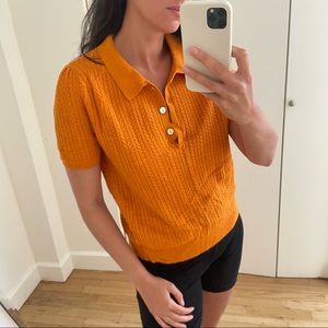 Short sleeve knit polo